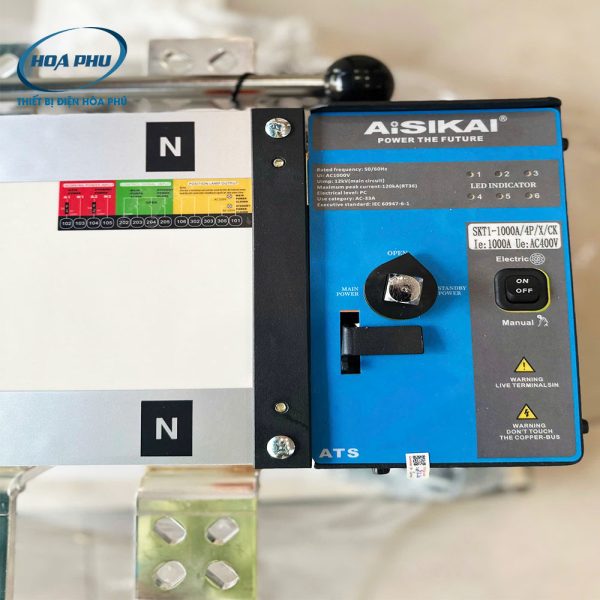 SKT1-1000A/4P/N/CK: Bộ chuyển nguồn tự động Aisikai SKT1 4P 1000A