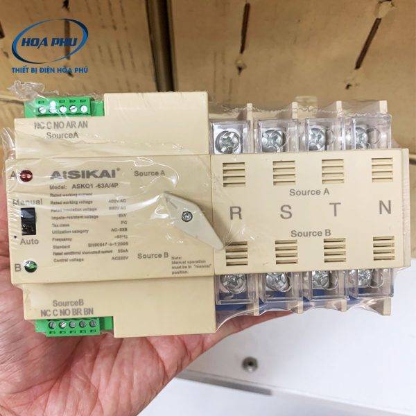 ASKQ1-63A/4P/CK: Bộ chuyển nguồn tự động Aisikai ASKQ1 4P 63A