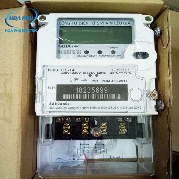 Gelex Emic CE-14: Công tơ điện tử 1 pha nhiều biểu giá - Hình ảnh 2