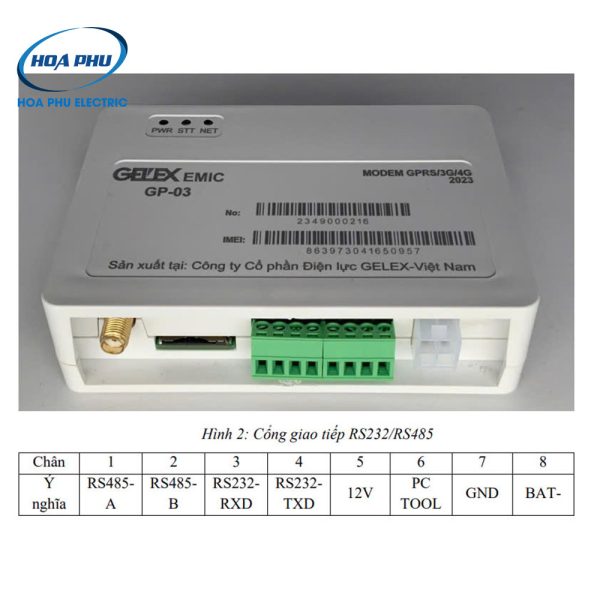 Modem GPRS Gelex Emic GP-03: Bộ thu thập dữ liệu từ xa (3G/4G) - Hình ảnh 4