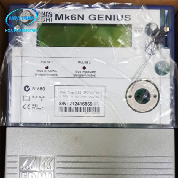 EDMI Mk6N: Công tơ điện tử EDMI 3 pha gián tiếp 5(6)A, cấp chính xác 0.5S