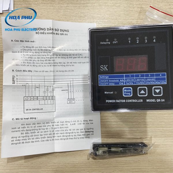 SK QR-X4: Bộ điều khiển tụ bù SK 4 cấp - Hình ảnh 3