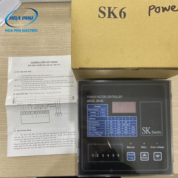 SK QR-X6: Bộ điều khiển tụ bù SK 6 cấp - Hình ảnh 2