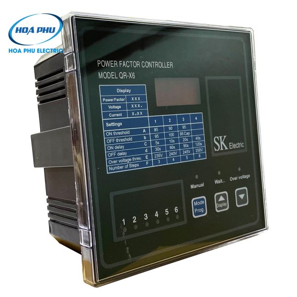 SK QR-X6: Bộ điều khiển tụ bù SK 6 cấp