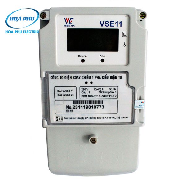 Vinasino VSE11-10: Công tơ điện tử 1 Pha 10(40)A