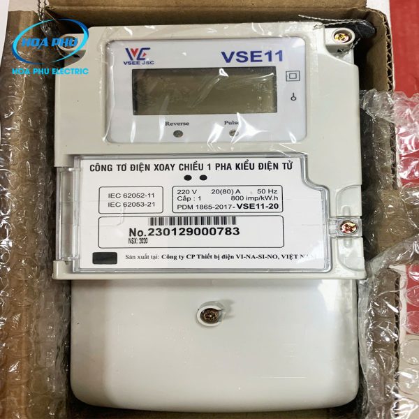 Vinasino VSE11-20: Công tơ điện tử 1 Pha 20(80)A - Hình ảnh 2
