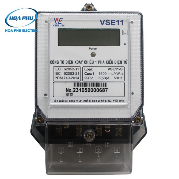 Vinasino VSE11-S: Công tơ điện tử 1 Pha 5(50)A