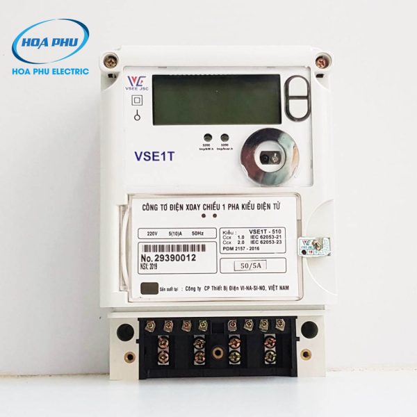 Vinasino VSE1T-510: Công tơ điện tử gián tiếp 1 pha 3 biểu giá 5(10)A - Hình ảnh 3