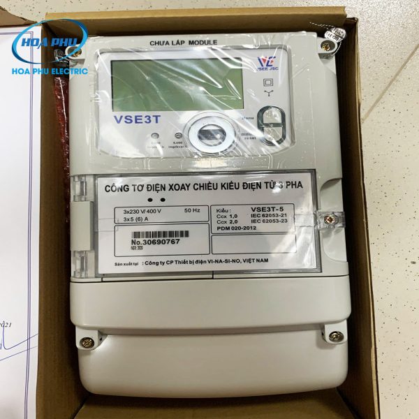 Vinasino VSE3T-5: Công tơ điện tử gián tiếp 3 pha 3 biểu giá 3x5(6)A - Hình ảnh 3