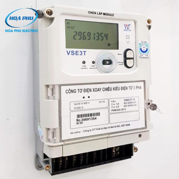 Vinasino VSE3T-5: Công tơ điện tử gián tiếp 3 pha 3 biểu giá 3x5(6)A - Hình ảnh 4