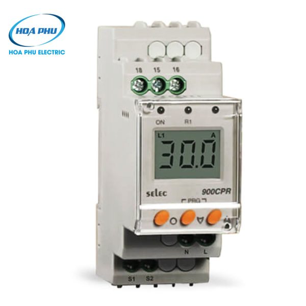 Selec 900CPR-1-230V: Rơ le bảo vệ Dòng điện 1 pha