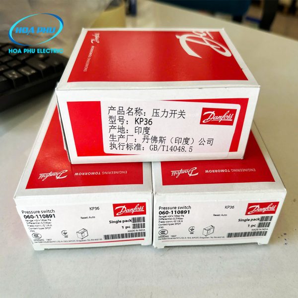 Danfoss KP36: Công tắc cảm biến áp suất Danfoss KP36 2-14 BAR C/N 060-110891 - Hình ảnh 2