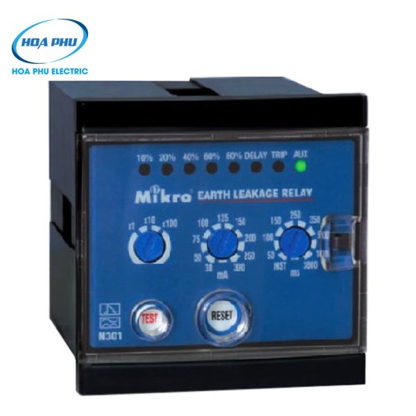 Mikro N301-240AD: Relay bảo vệ dòng rò, 2 tiếp điểm ngõ ra