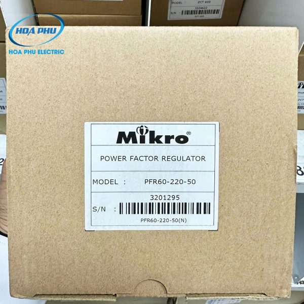 Mikro PFR60-220-50: Bộ điều khiển tụ bù 6 cấp, điện áp (L-L): 220VAC – 240VAC - Hình ảnh 2