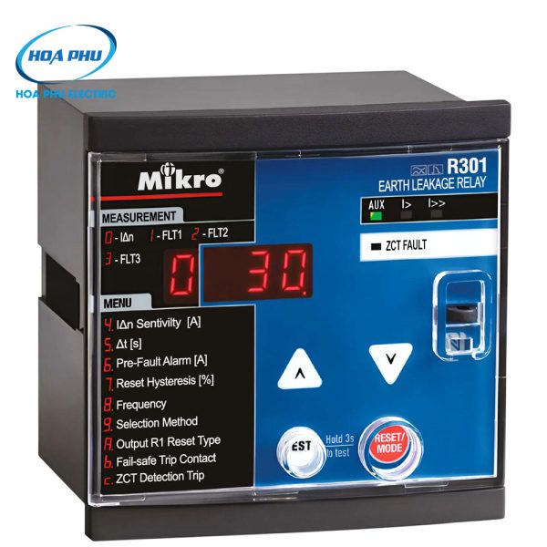 Mikro R301-230A: Relay bảo vệ dòng rò Mikro R301 (New)