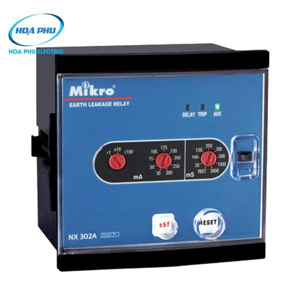 Mikro NX302A-240A: Relay bảo vệ dòng rò,loại gắn mặt tủ