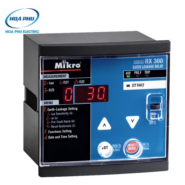 Mikro RX300-230A: Relay bảo vệ dòng rò Mikro RX300 (New)