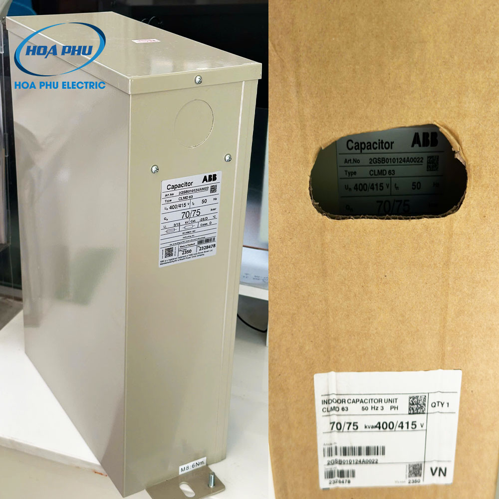 Hình ảnh thực tế tụ bù ABB CLMD 70kvar 440V 3P Hitachi Energy