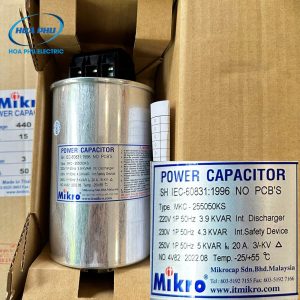 tụ bù Mikro MKC-255100KS 1 pha 10kVAr 250V