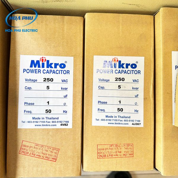 tụ bù Mikro MKC-255050KS 1 pha 5kVAr 250V