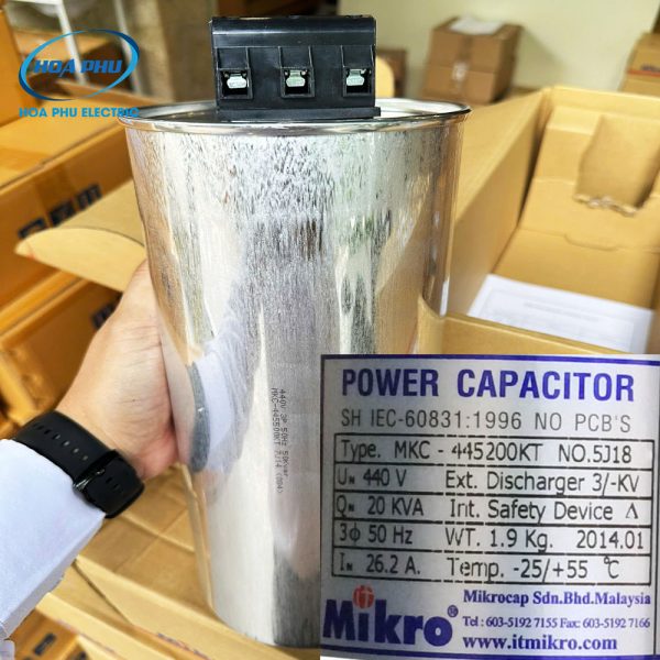 Tụ bù Mikro MKC-445200KT Tụ khô 3 pha 20kVAr 440V