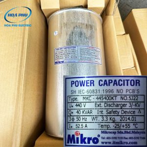 Tụ bù Mikro MKC-445400KT - Tụ khô 3 pha 40Kvar 440V