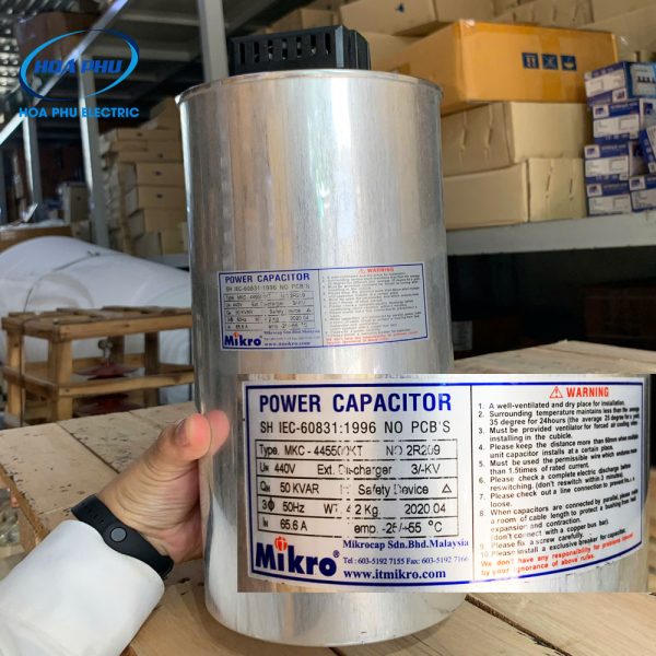 Tụ bù Mikro MKC-445500KT - Tụ khô 3 pha 50Kvar 440V