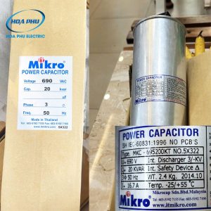 Tụ bù khô mikro 3p 690v 20Kvar mkc-695200kt