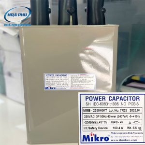 tụ bù Mikro MMB-235040KT 40kVAr 230V