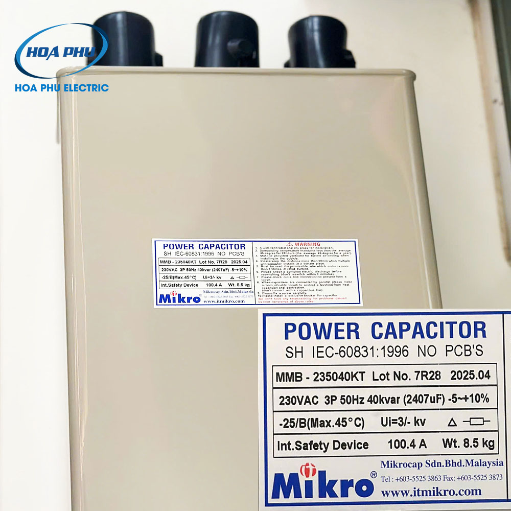 tụ bù Mikro MMB-235040KT 40kVAr 230V
