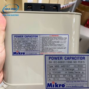 Tụ bù dầu 3 pha 10kvar 440v mms-445010kt