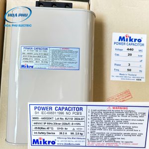 Tụ bù dầu mikro 3 Pha 20kvar 440V MMS-445020KT