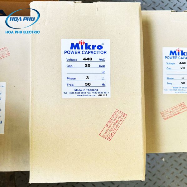 MMS-445020KT: Tụ bù dầu Mikro 3 pha 20Kvar 440V 50Hz - Hình ảnh 2
