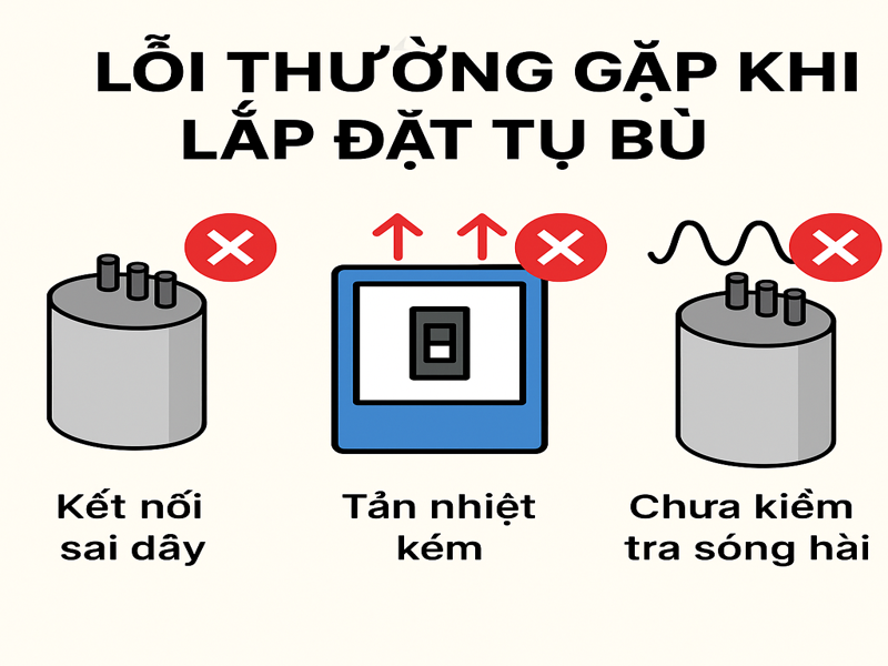 Các lỗi hay gặp khi lắp đặt tụ bù cần biết