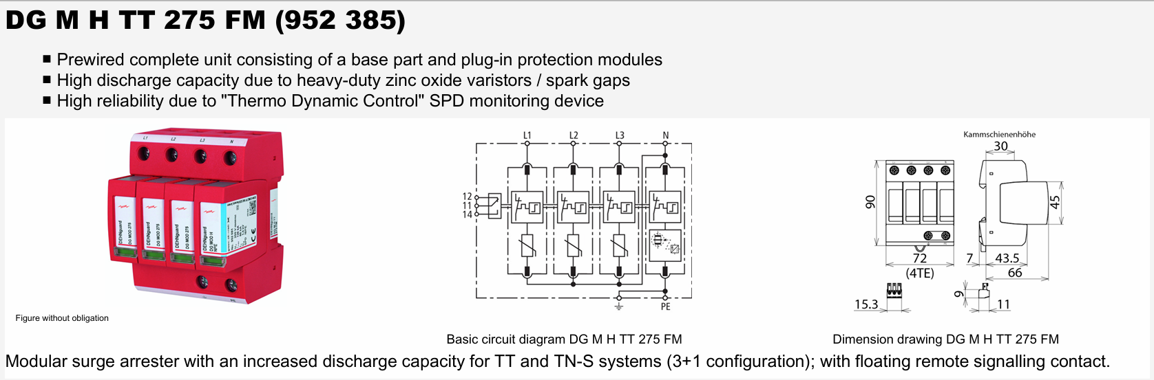 Cấu tạo sản phẩm 952385 DG M H TT 275 FM.4