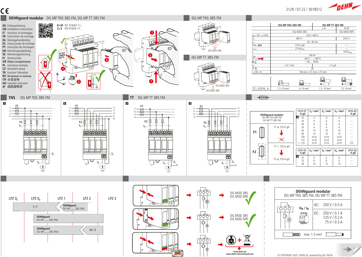 Cách lắp đặt sản phẩm chống sét DG MP TT 385 FM (942 317)