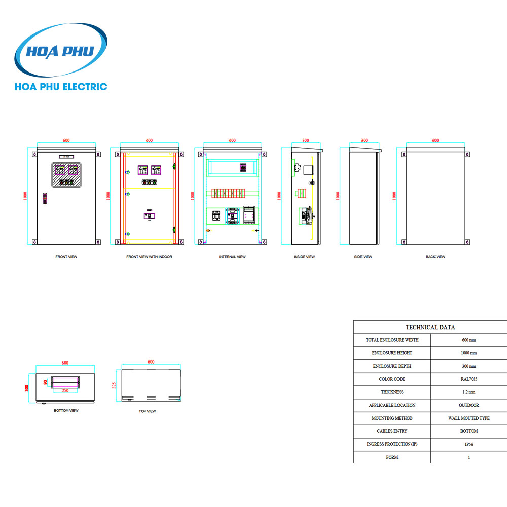 Thiết kế tủ phân phối nguồn tổng 250a ls