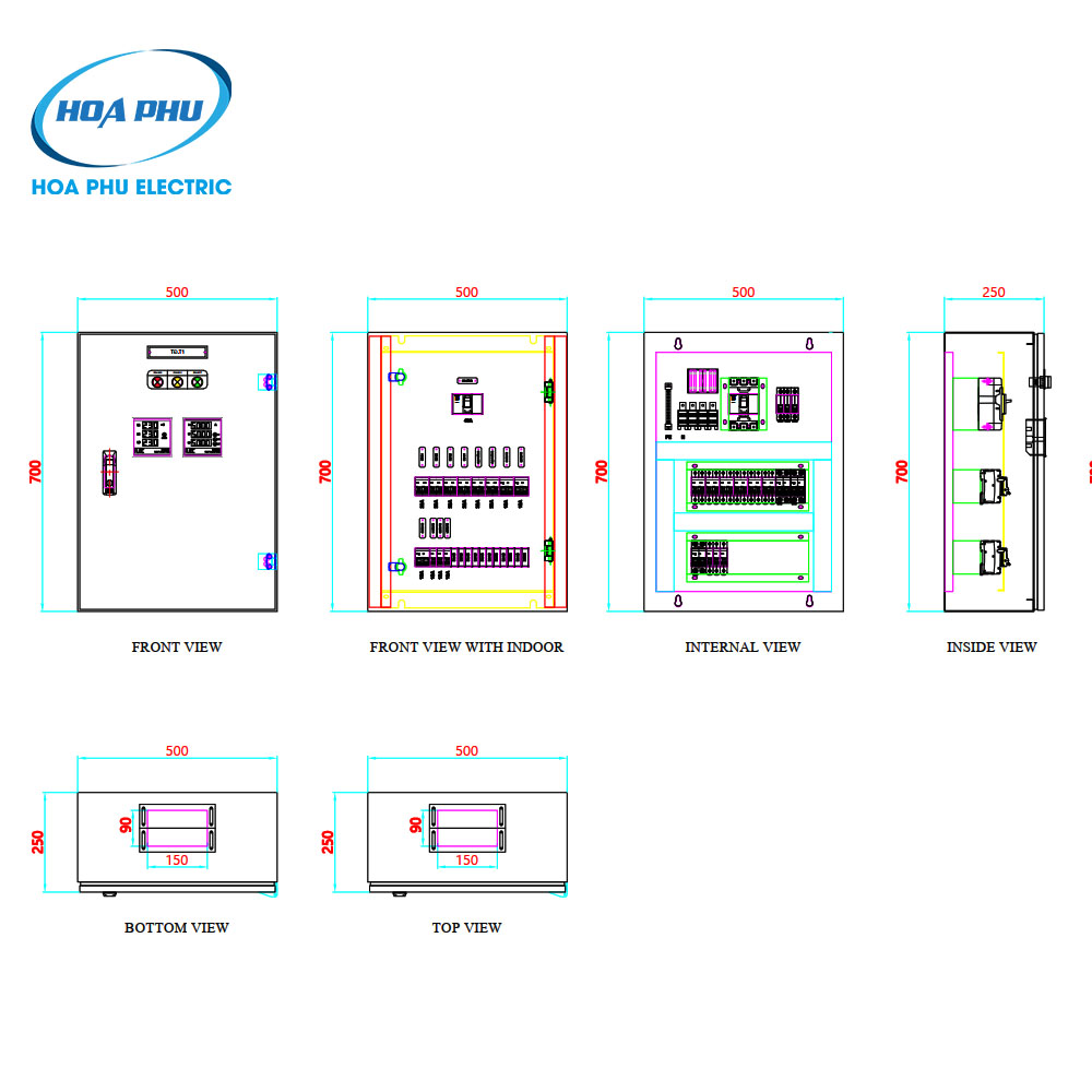 Tủ phân phối 3 pha 40a