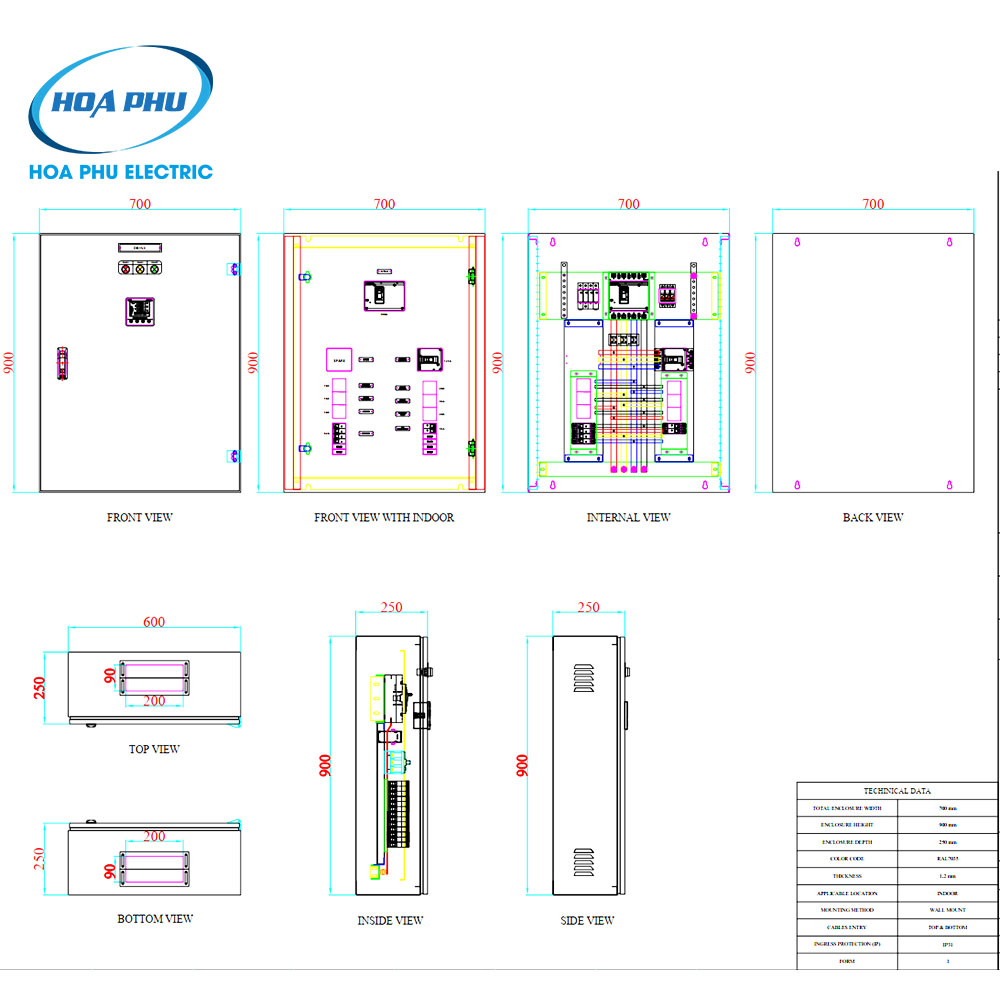 tủ điện phân phối 160a