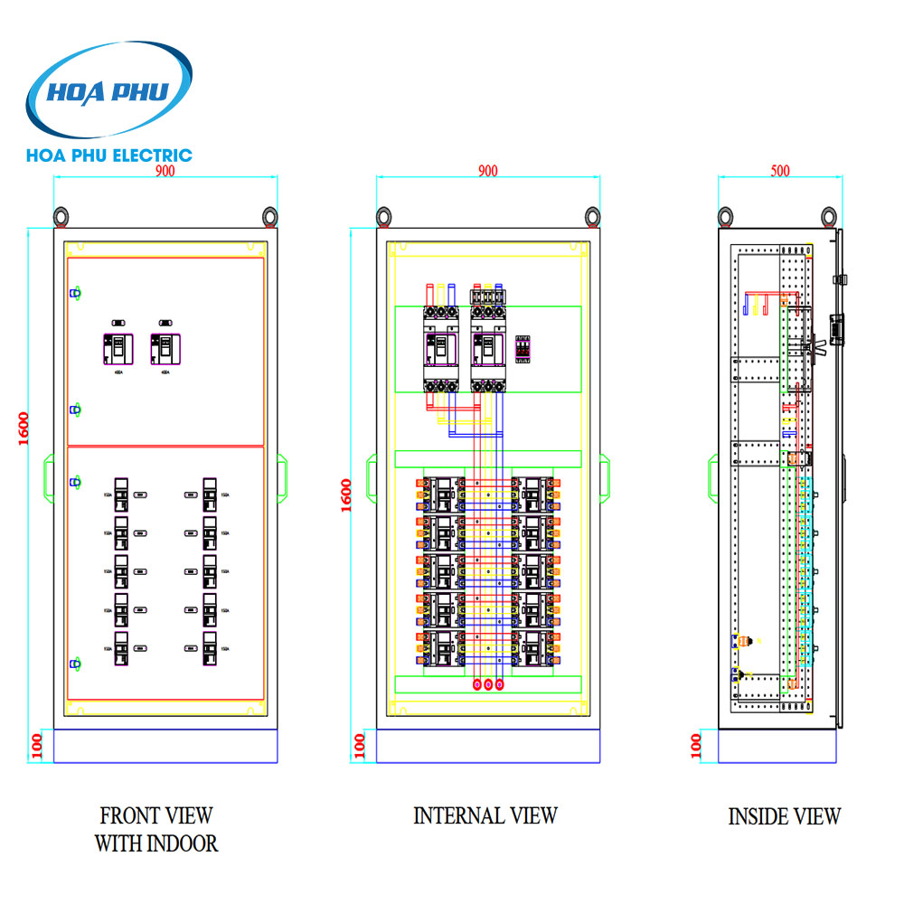 thiết kế tủ điện phân phối 400A nhà xưởng