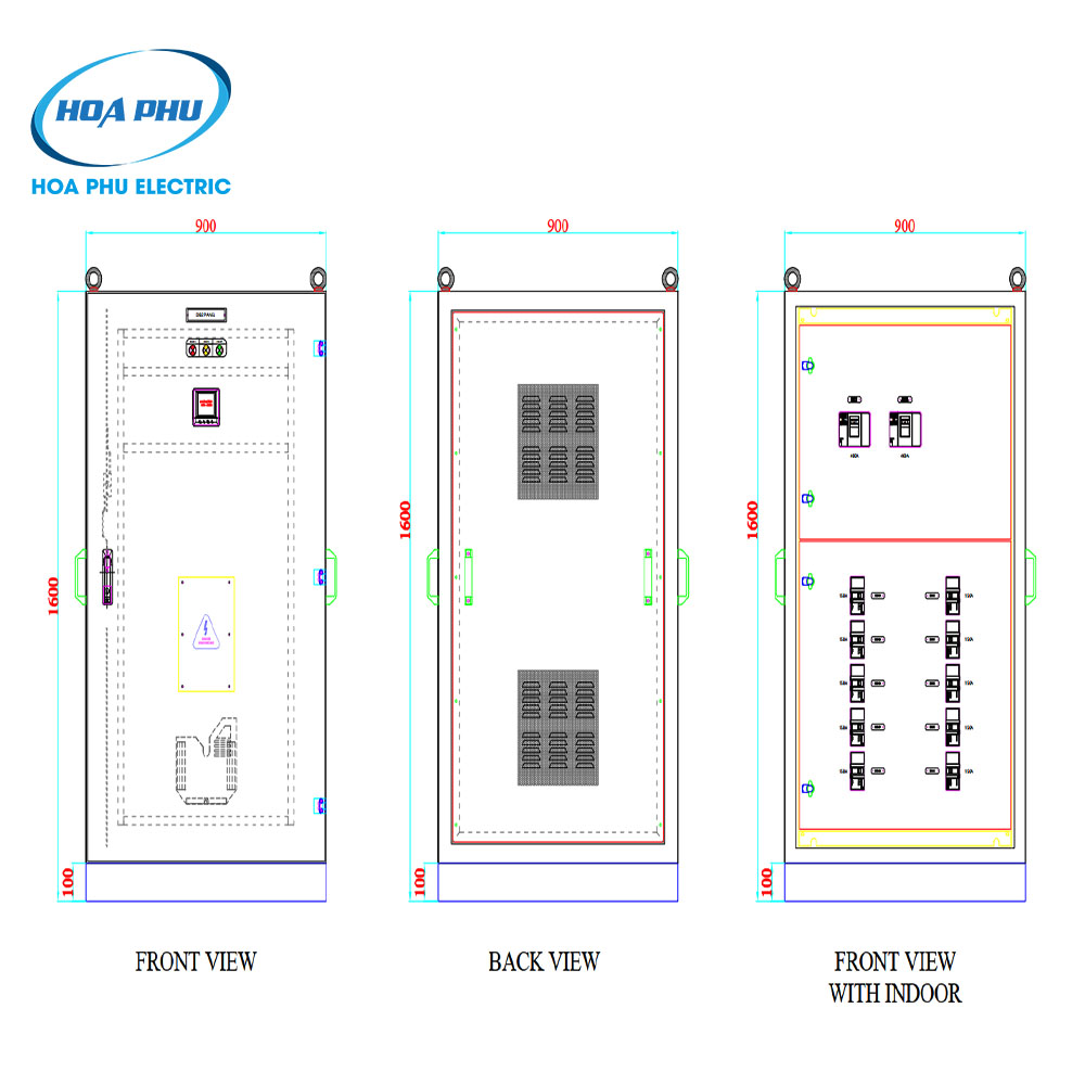 thiết kế tủ điện phân phối 400A nhà xưởng