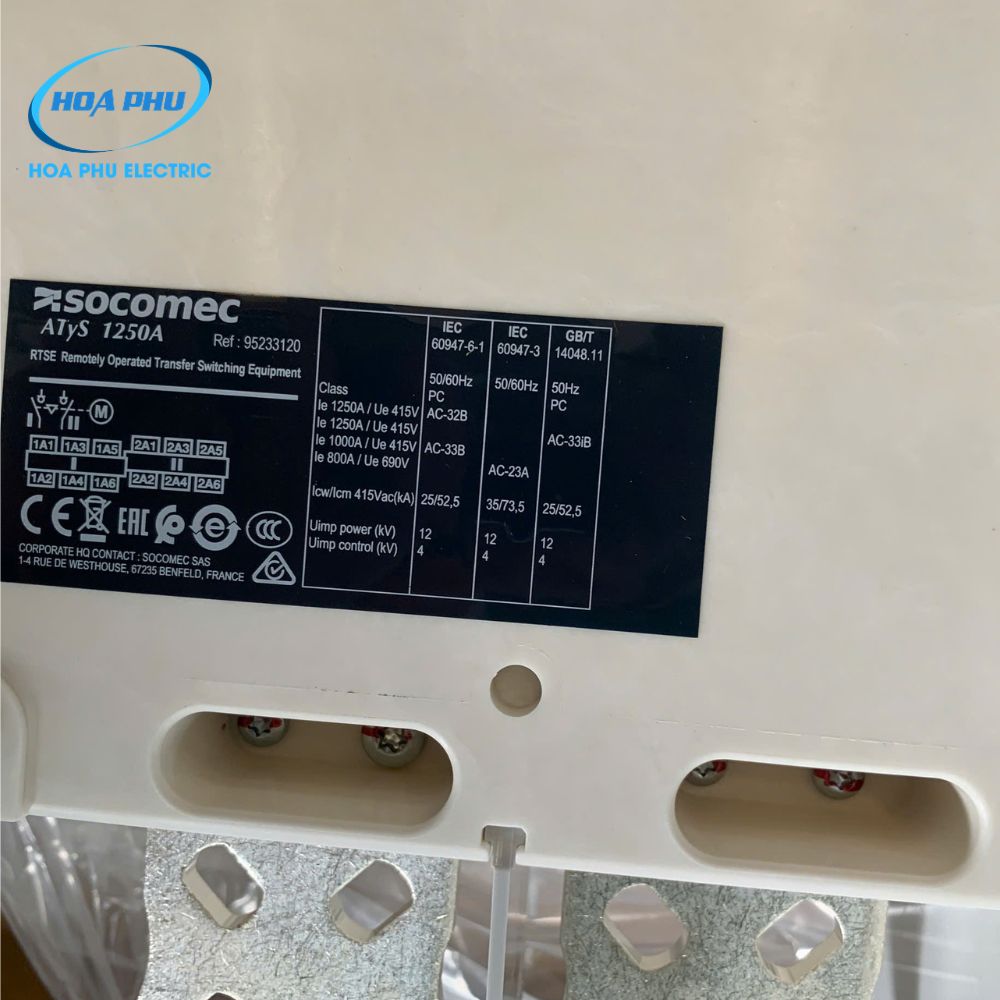 SOCOMEC 95233250: THIẾT BỊ CHUYỂN NGUỒN TỰ ĐỘNG ATyS 3P 2500A - Ảnh 5