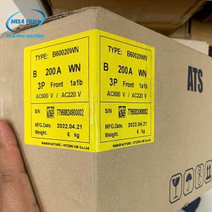 VIZTRO VAT-62WN(B60020WN): ATS 3P 200A Loại 3 Vị Trí, Front