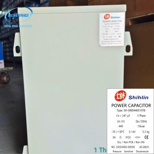 SHIHLIN SH-SWD440515TB: Tụ bù vuông SH-SWD 440V 15kvar 50Hz