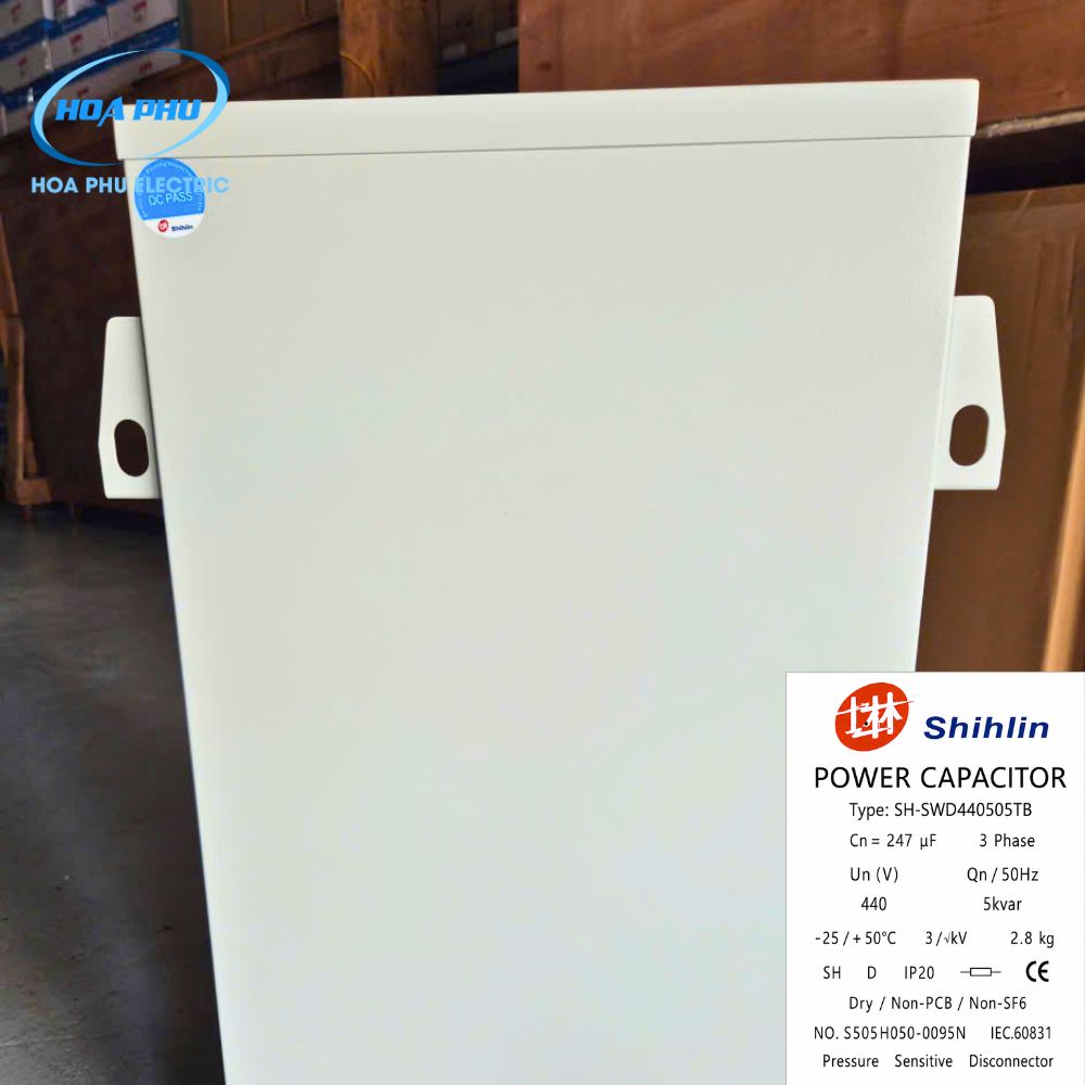 SHIHLIN SH-SWD440505TB: Tụ bù vuông SH-SWD 440V 5kvar 50Hz - Ảnh 5