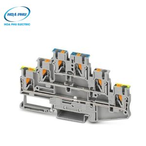 WONKE JPT 2.5-PE/L/N : Cầu Đấu Push-in 3 Tầng 2.5mm² 20A 500V