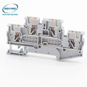 WONKE JPTTB 4 : Cầu Đấu Push-in 2 Tầng 4mm² 28A 500V