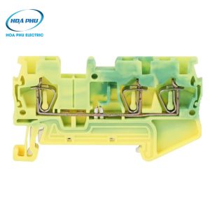 WONKE JST 2.5-TW-PE:Cầu Đấu Tiếp Địa Lò Xo 1 Vào 2 Ra 31A 800V 2.5mm²