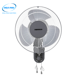 Nanoco NWF1218GR:Quạt Treo Tường 3 Cánh 30W Màu Ghi