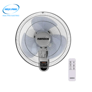 Nanoco NWF1612RC:Quạt Treo Tường 3 Cánh Remote 47W